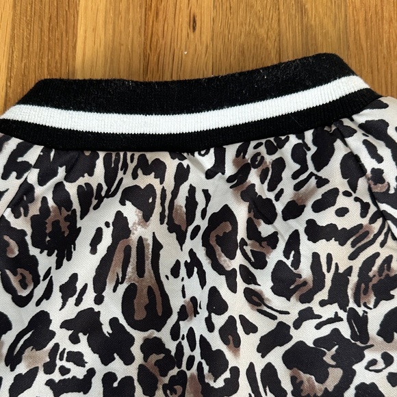 Leopard Print Women's Bomber Jacket - Picture 14 of 16